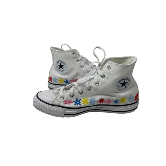 Converse Chuck Taylor High Top Sneakers Skate White Canvas Women's Kids A06311F - Picture 7 of 10